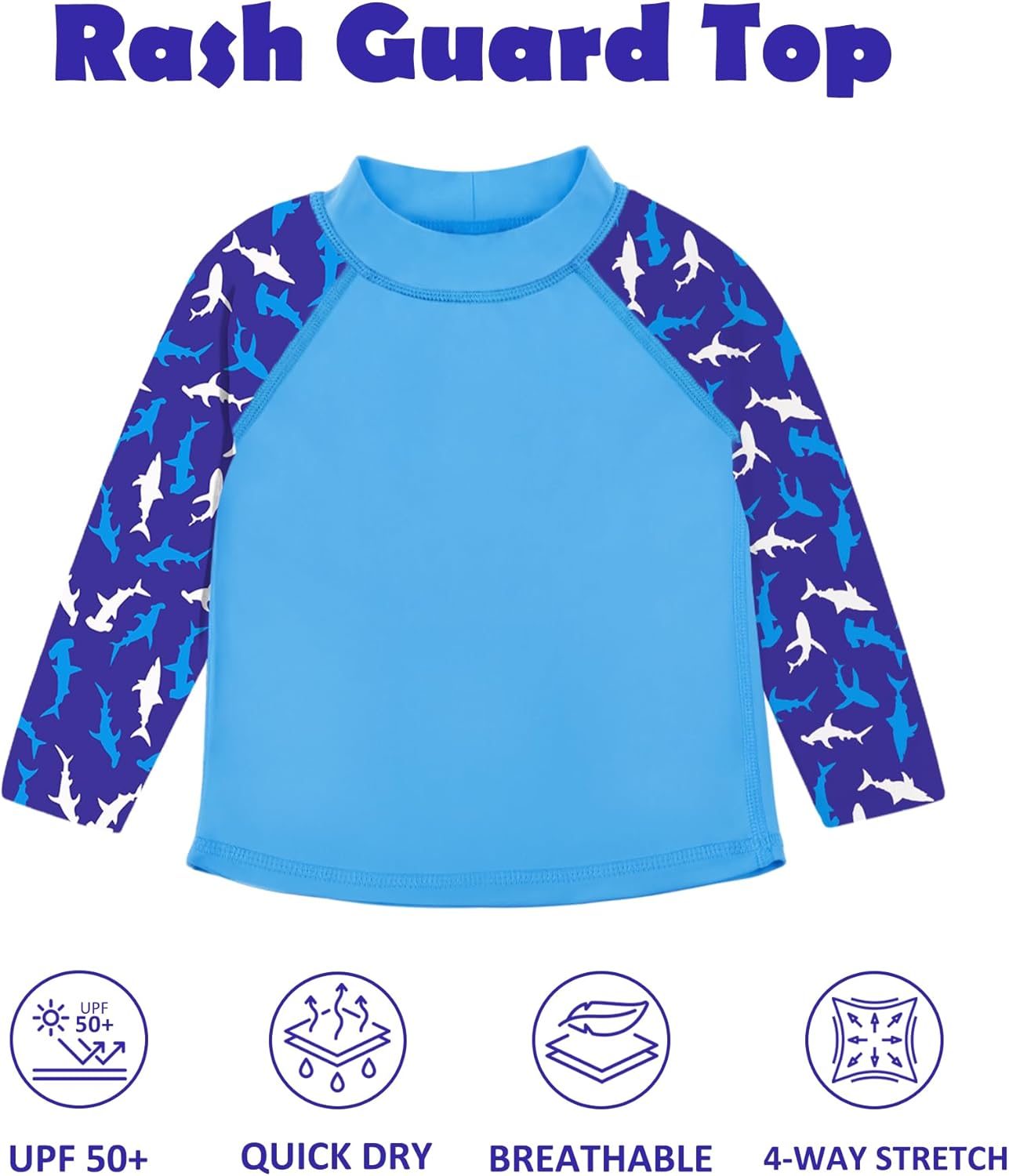 BIG ELEPHANT 2 Pcs Rash Guard Swim Diapers Sets for Unisex Baby, Boys Girls Long Sleeve Swimsuit with UPF 50+ Sun Protection - Image 2