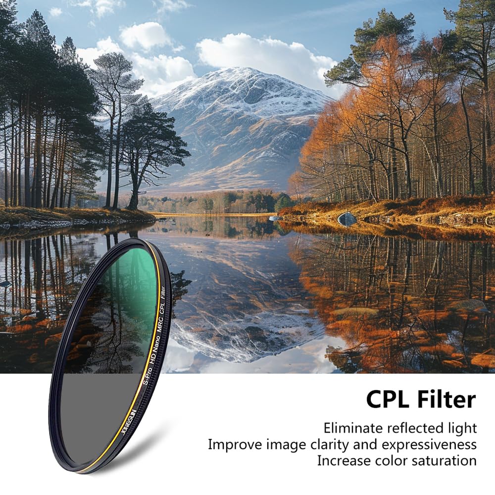 JONGSUN 67mm Polarizador Filtro, Circular Polarizer Filter, S-Pro HD Nano MRC16, 16-Capas Multicapa, Vidrio óptico NITTO AGC, Filtro CPL Para Lente De Cámara