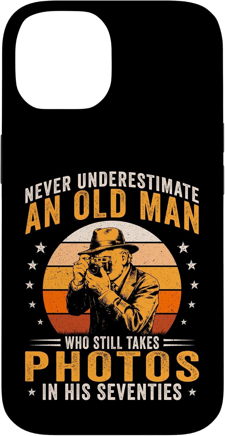 70 Year Old Men Photographer 70th Birthday Photography Funny Case for iPhone 13 image 4
