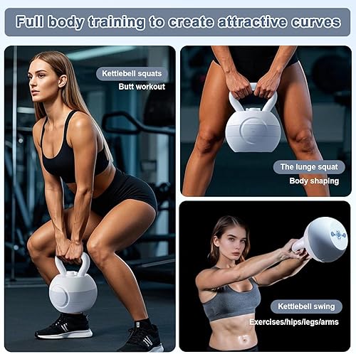 Miniatura 2 de 4 en 1 (481218 libras) - Juego de pesas rusas ajustables autocondensables rellenas de agua, mancuernas para entrenamientos de cuerpo completo,