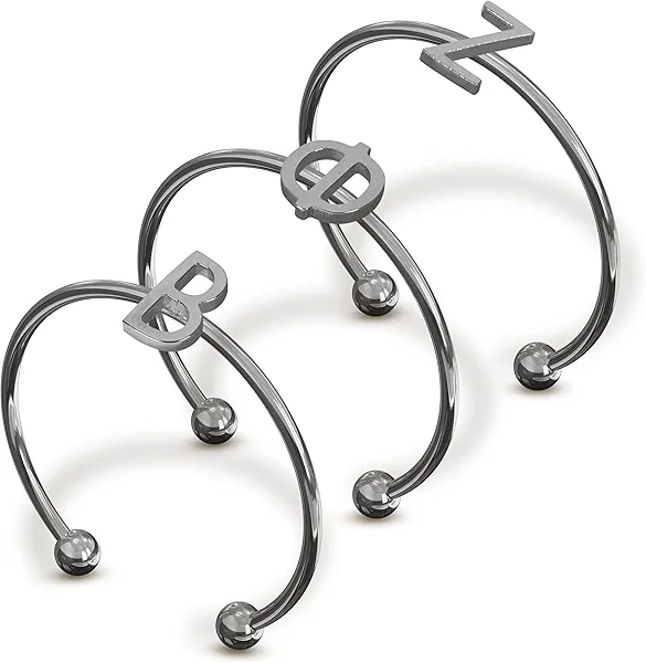 Sorority Shop Zeta Phi Beta Stacking Ring Set - Adjustable Rings, Stainless Steel Design