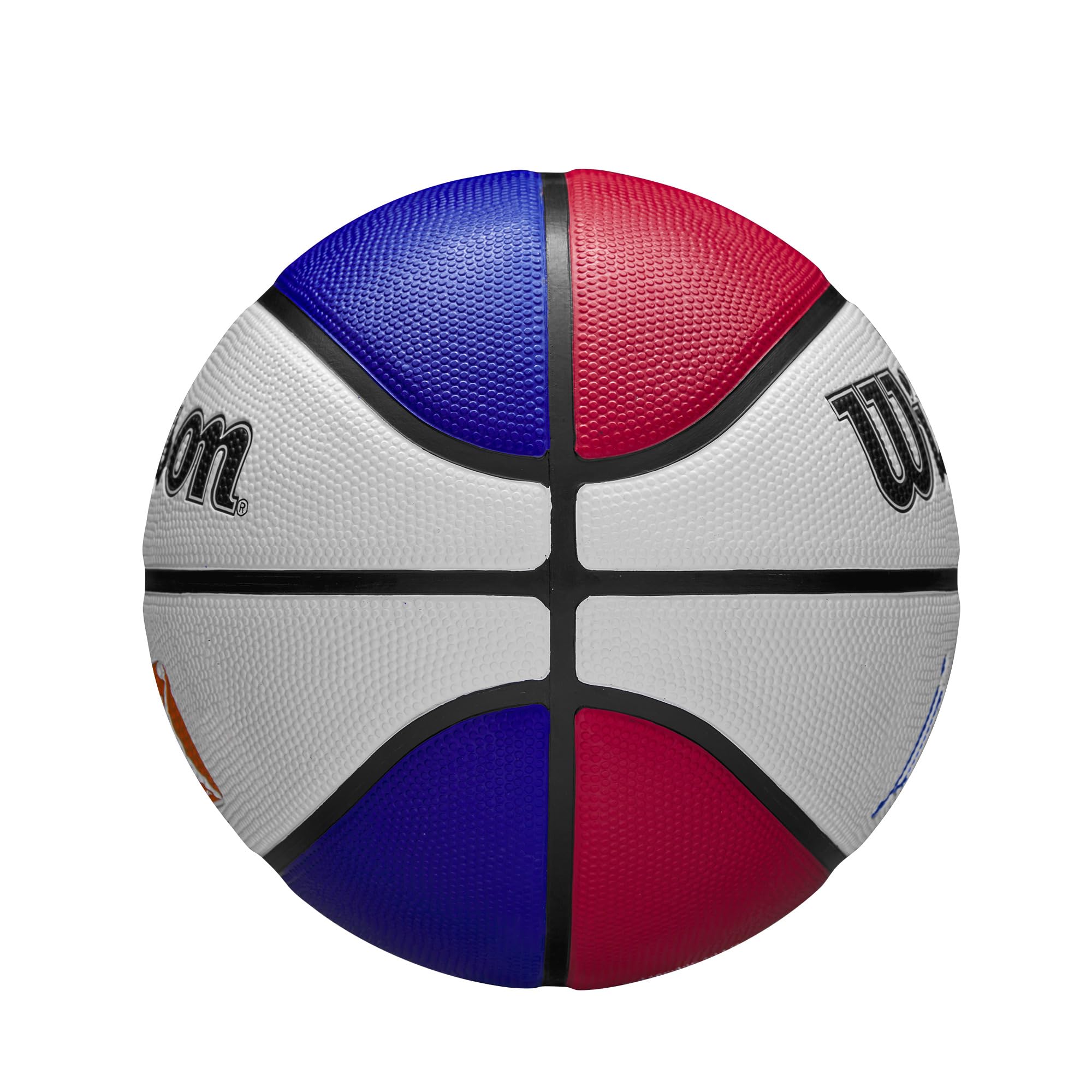 Wilson Basketball, Jr. NBA WNBA DRV Light, Outdoor und Indoor, Größe: 5, Blau/Rot/Weiß