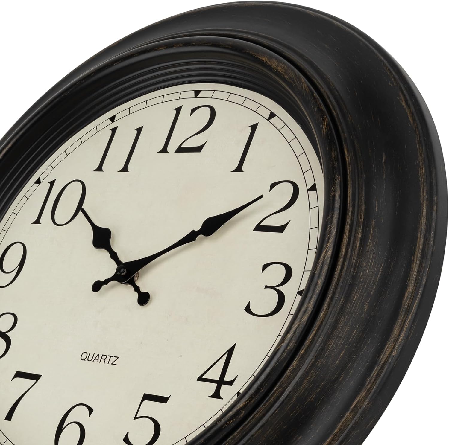 Foxtop Large Wall Clock 18 Inch Silent Non Ticking Battery Operated Classic Vintage Retro Wall Clock Decorative for Living Room Kitchen Home Office (Bronze)