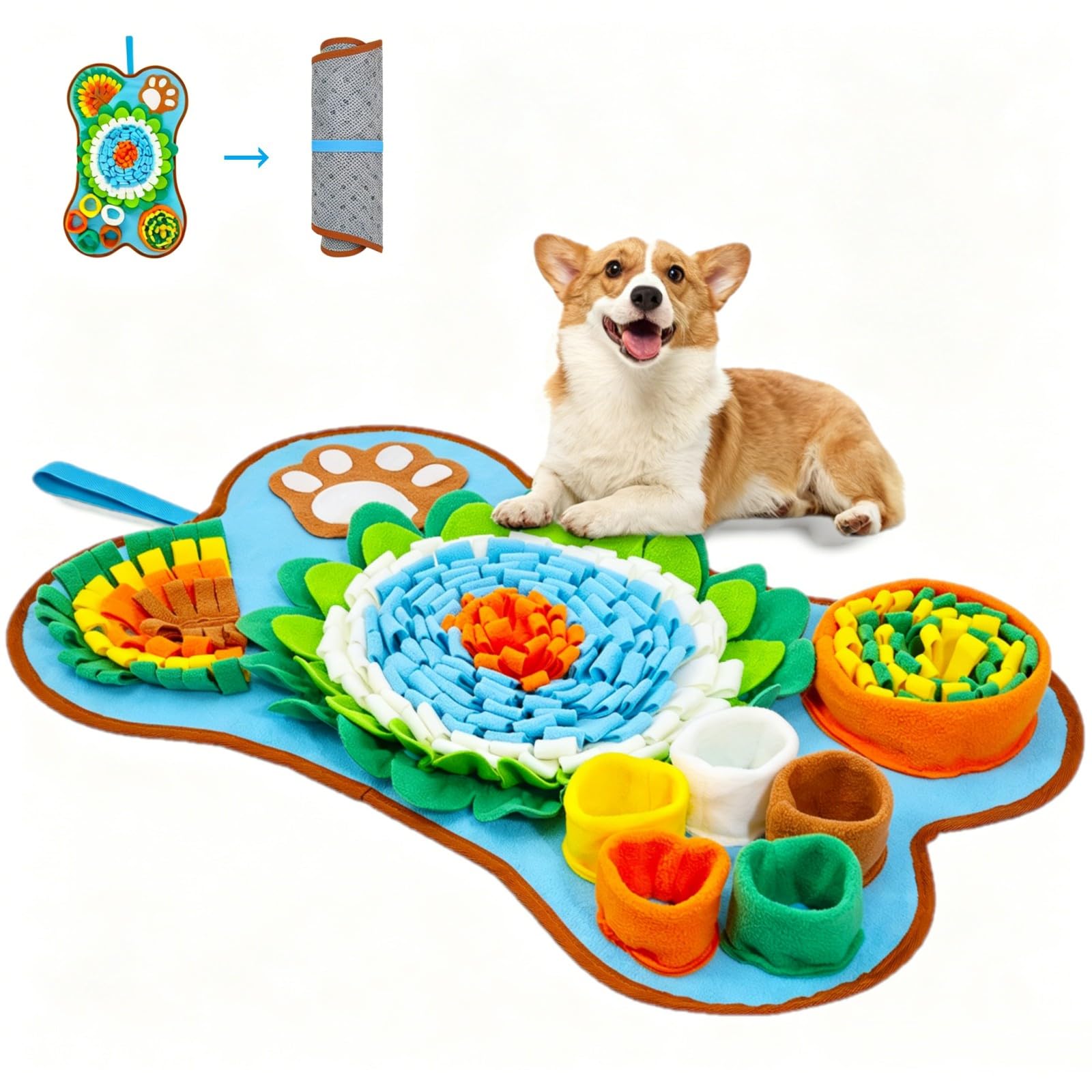 Amazon.com: ORIA Snuffle Mat for Dogs, Interactive Slow Feeder Mat