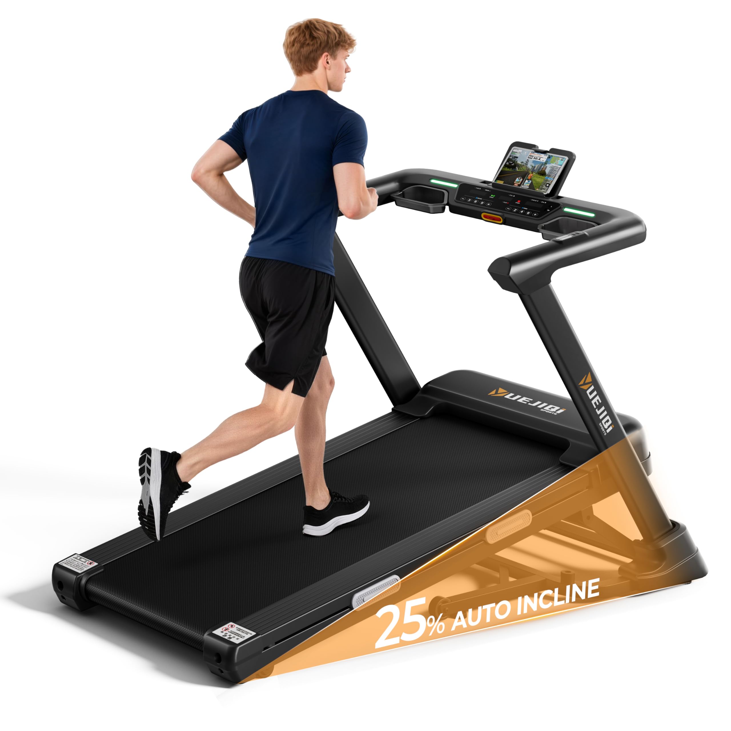 Photo 1 of YUEJIQI Treadmill with 25% Auto Incline - 4.0HP, 10 MPH Max Speed