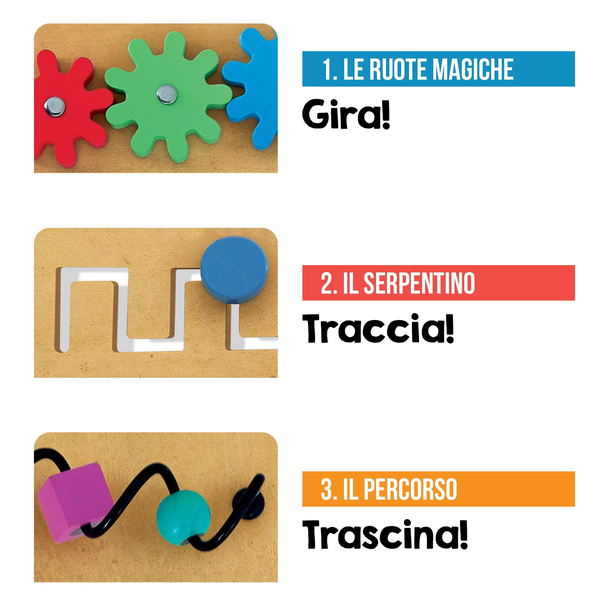 HEADU - Laboratorio Manine Attive Montessori - Con 24 Forme Tattili Degli Animali | Giochi Educativi 1 2 3 Anni, Gioco Montessori, Giochi Tattili Bambini, Regalo Bambino Piccolo, Regalo bambina 2 anni