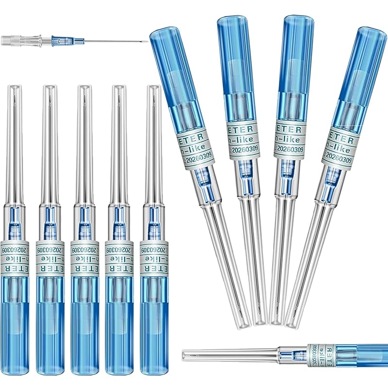 Agulhas para piercing tipo cateter Lyuxzad, 6 unidades 22G