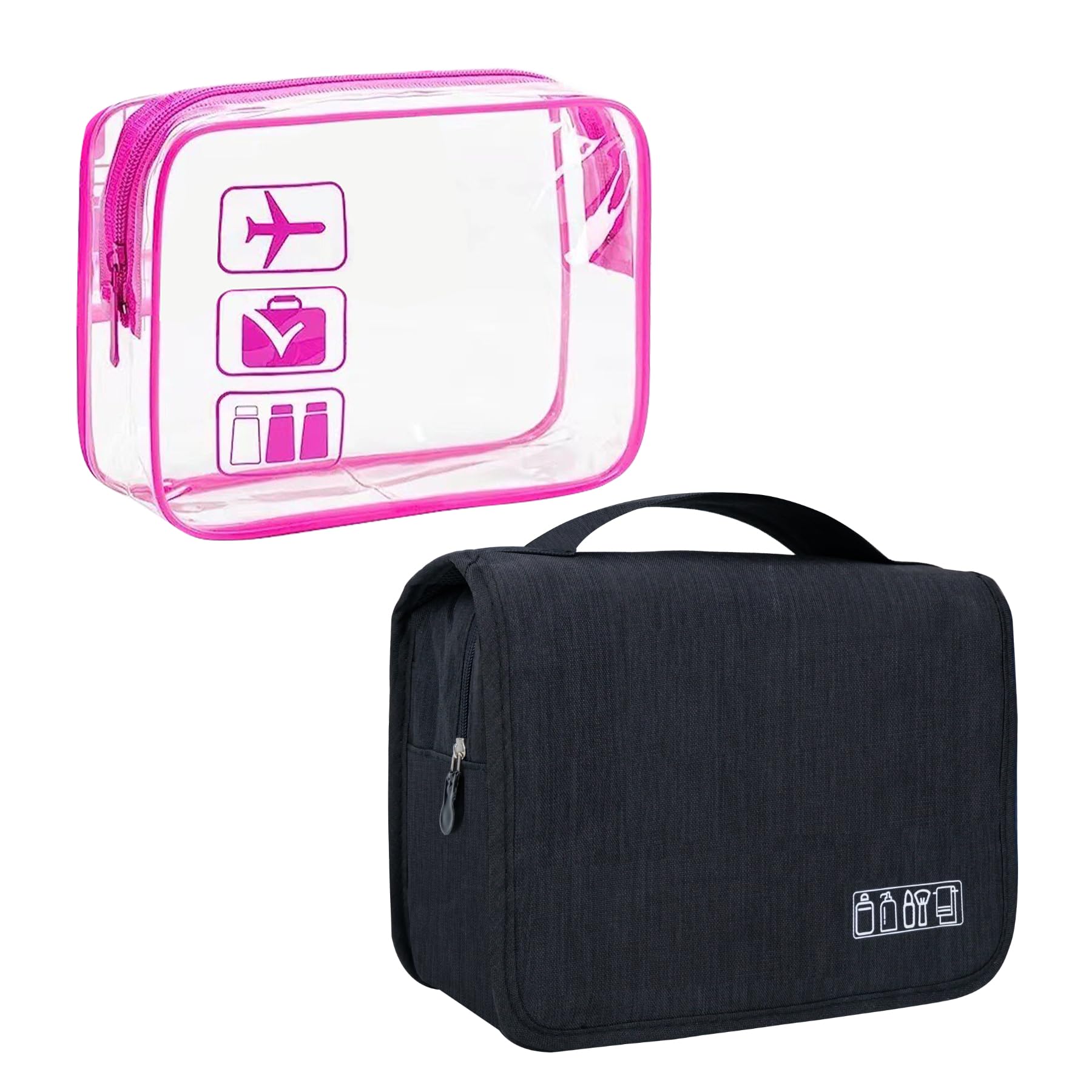 Lcsmaokin Large Capacity Toiletry Bag Travel Bag with Hanging Hook for Men and Women Waterproof Travel Cosmetic Bag Bathroom Bag,with TSA Approved