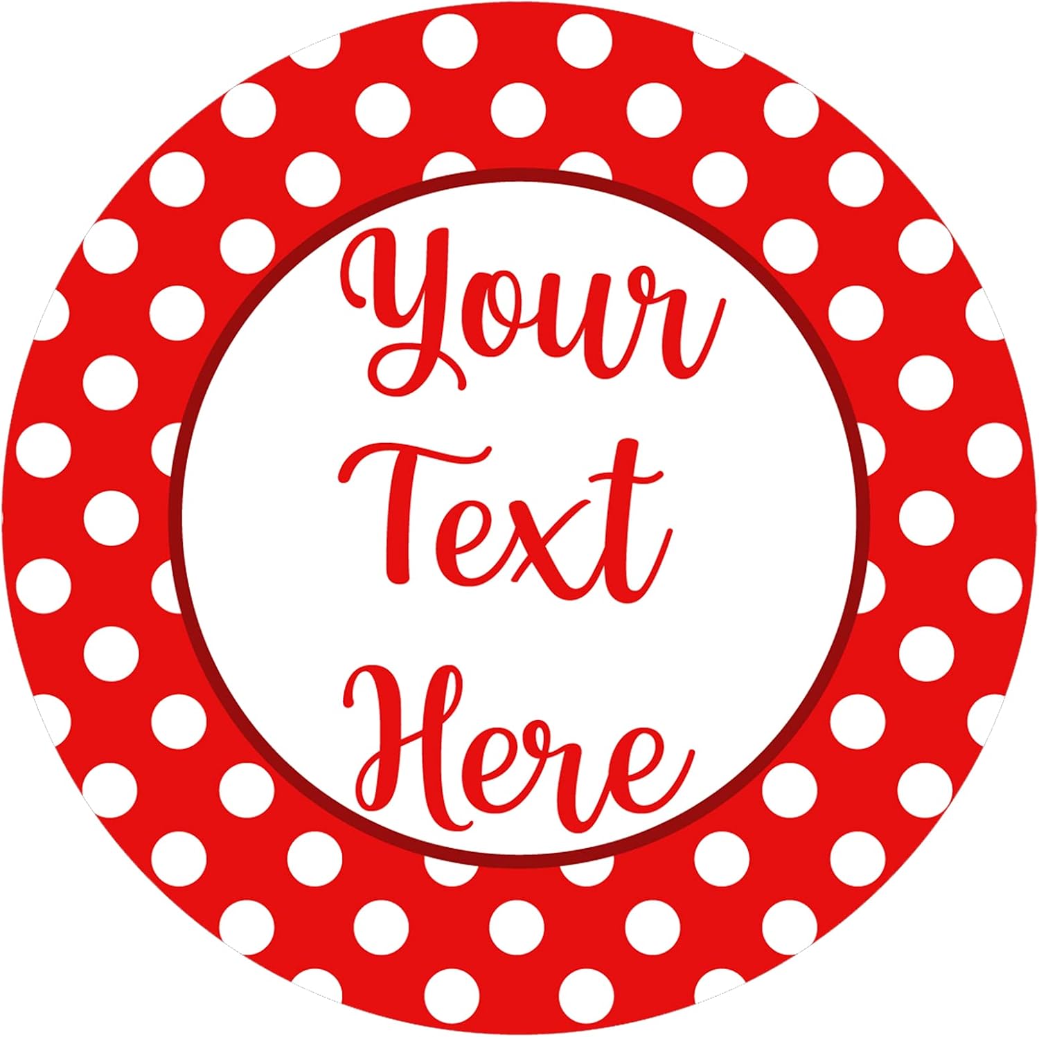 Personalised Polka Dot Party Birthday Favours Bag Stickers SweetCone