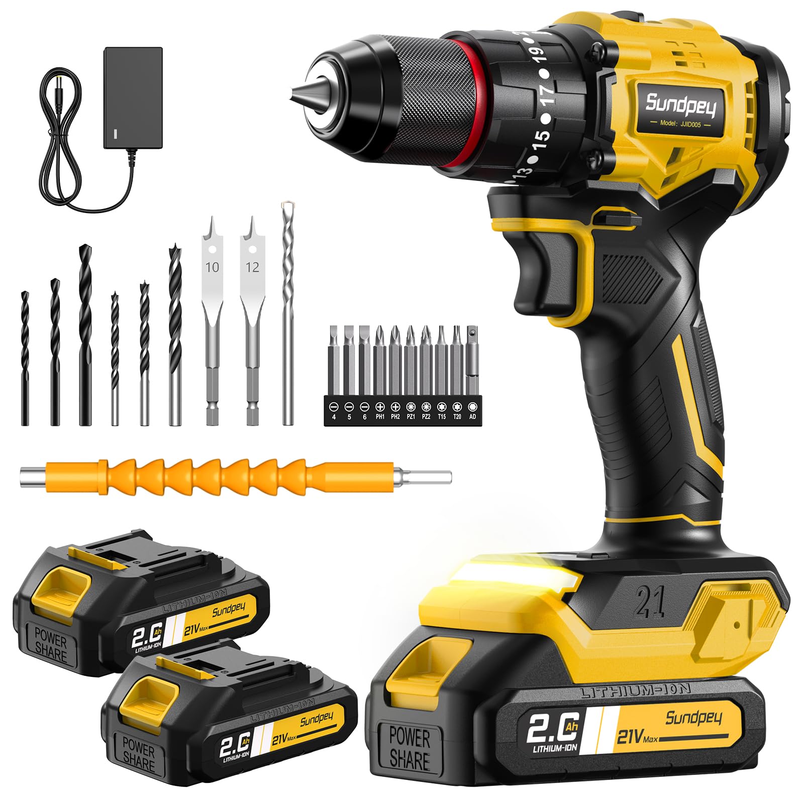 Sundpey Cordless Power Drill Set