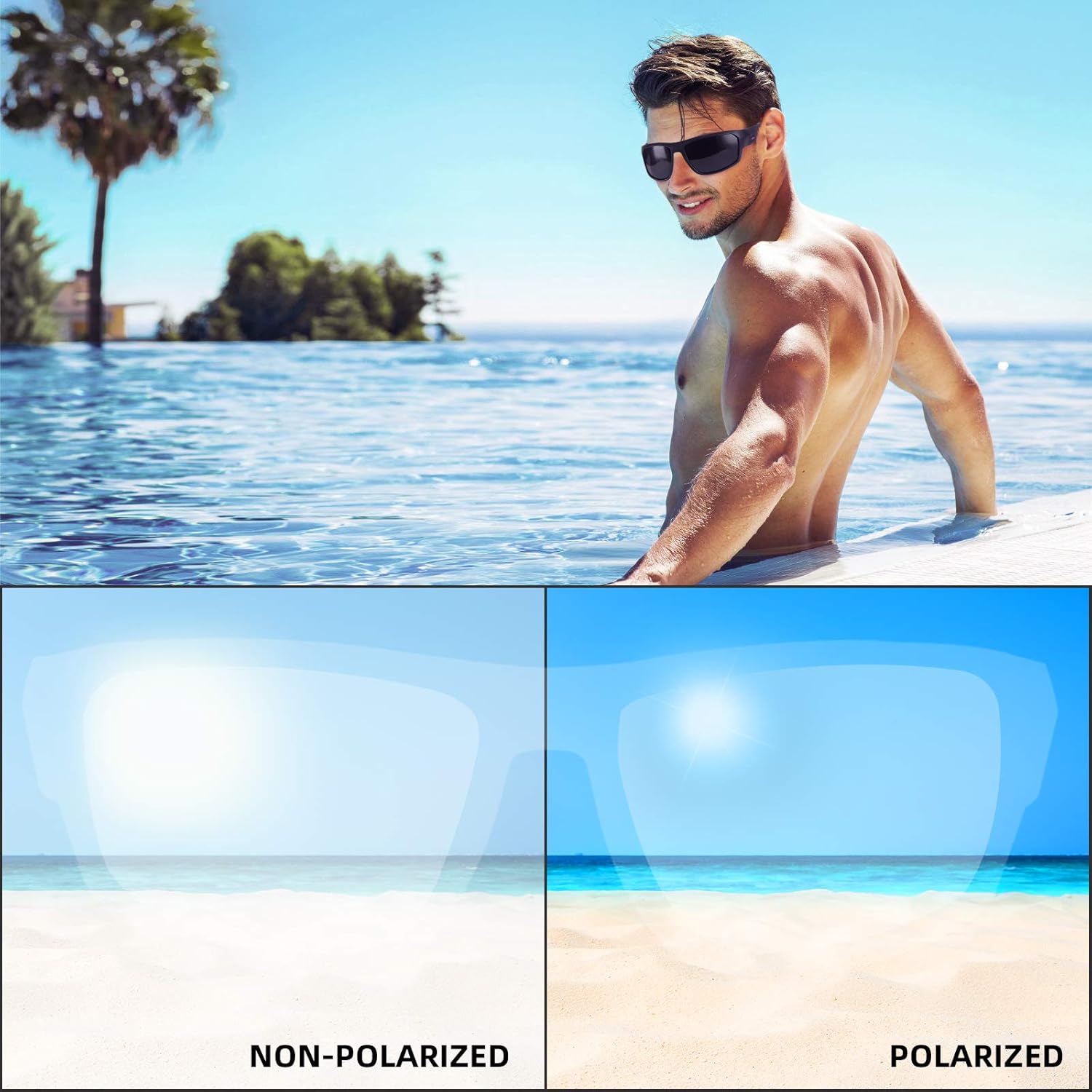 Damailar Polarized Sports Sunglasses TR90 Unbreakable Lightweight Frame Glasses for Men Women : Sports & Outdoors