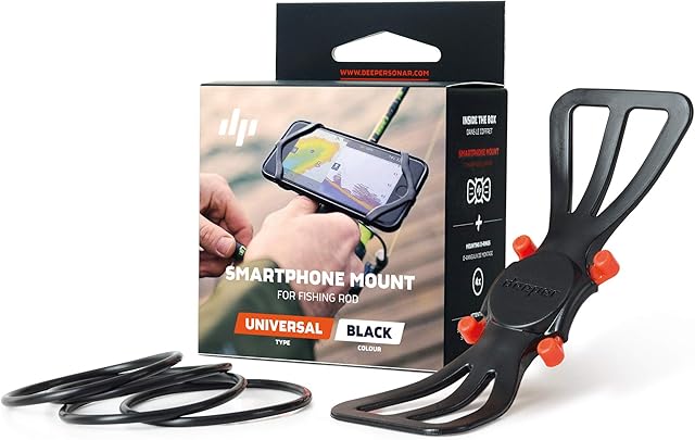 Deeper Smartphone Mount for Fishing Rod  see phone and keep hands free while using Deeper Sonars