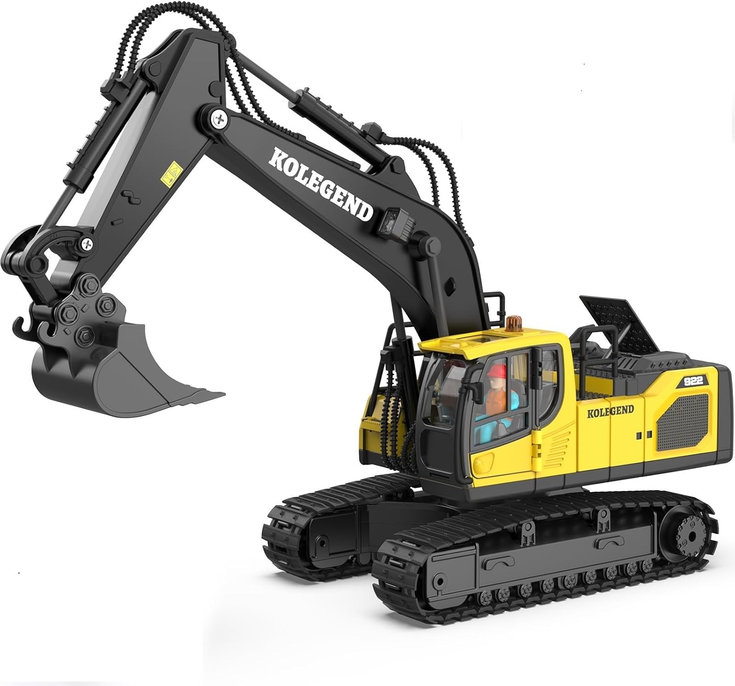 Remote Control Excavator Toy for Kids 1/20 Scale with Alloy Shovel