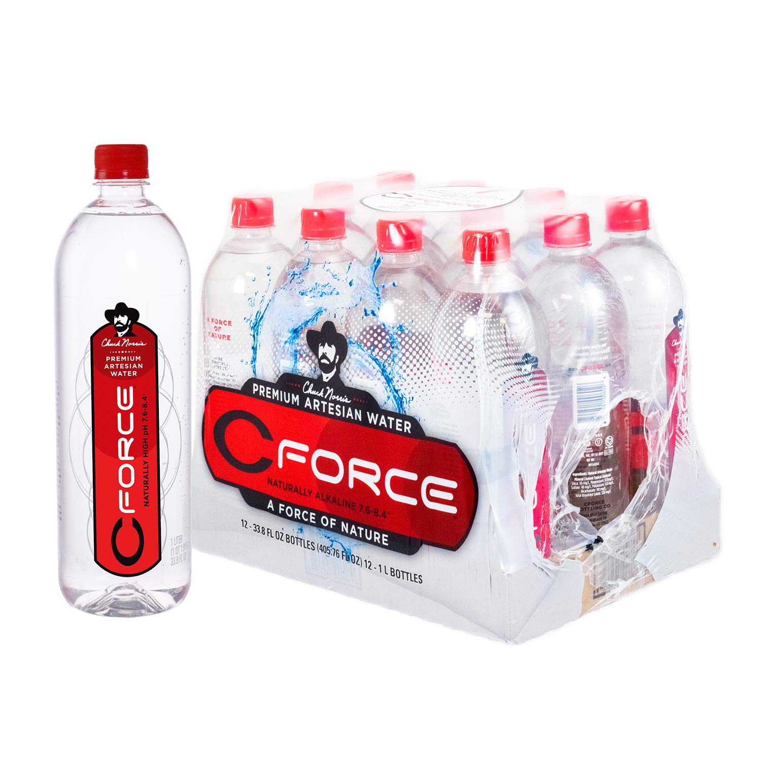 CForce Natural Artisan Bottled Water, 1 Liter, Pack of 12 in Nepal at