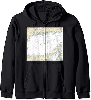 Nautical Chart - Long Island NY, CT Zip Hoodie