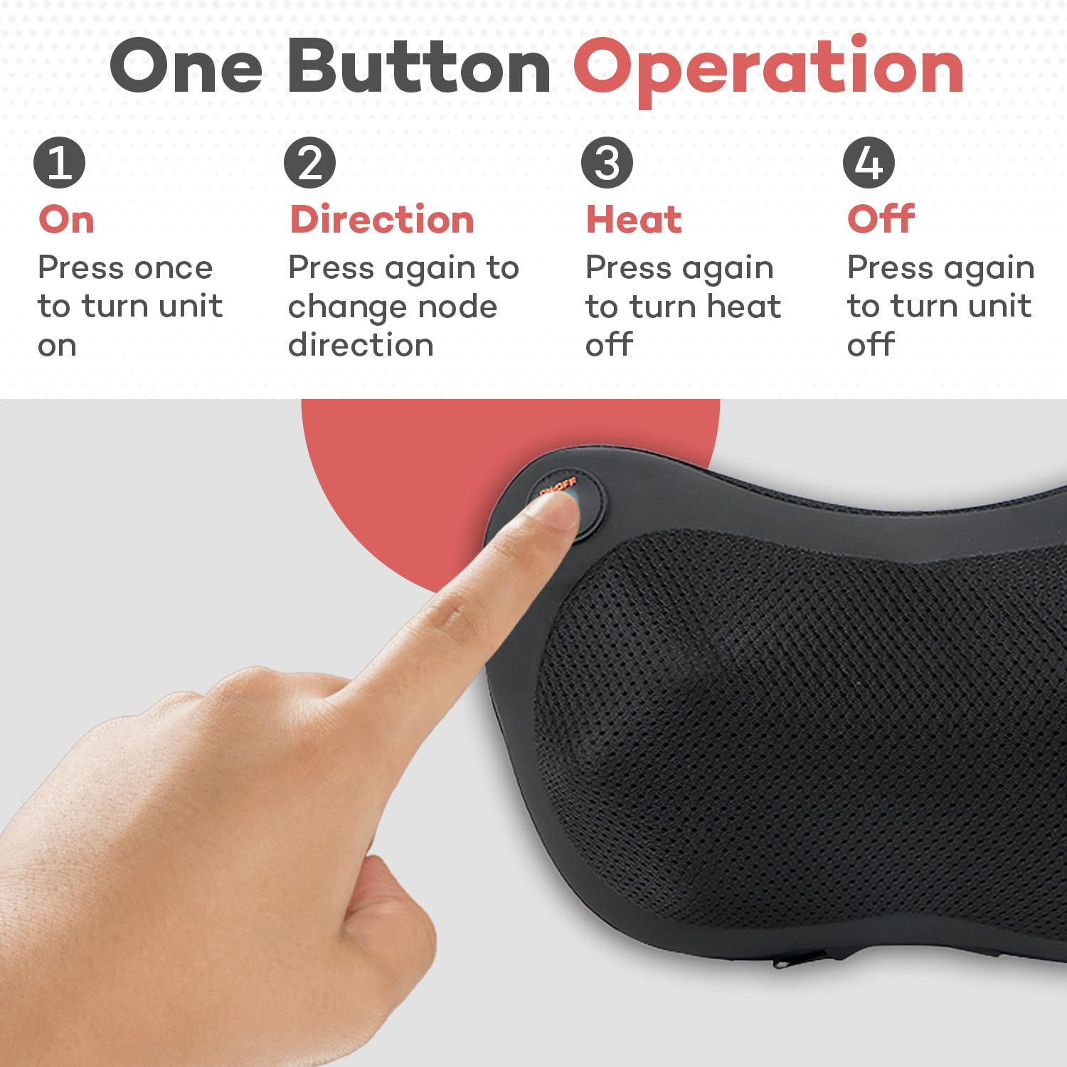 NexLev Shiatsu Neck & Back Massager| 3D Kneading Deep Tissue Electric Massage Pillow| Muscle Pain Relief for Neck, Back,Shoulders,Legs,Foot| 4 Speed Modes| 15 Min Auto Shut-Off| Bi-directional| BM-01 NexLev Shiatsu Neck & Back Massager| 3D Kneading Deep Tissue Electric Massage Pillow| Muscle Pain Relief for Neck, Back,Shoulders,Legs,Foot| 4 Speed Modes| 15 Min Auto Shut-Off| Bi-directional| BM-01