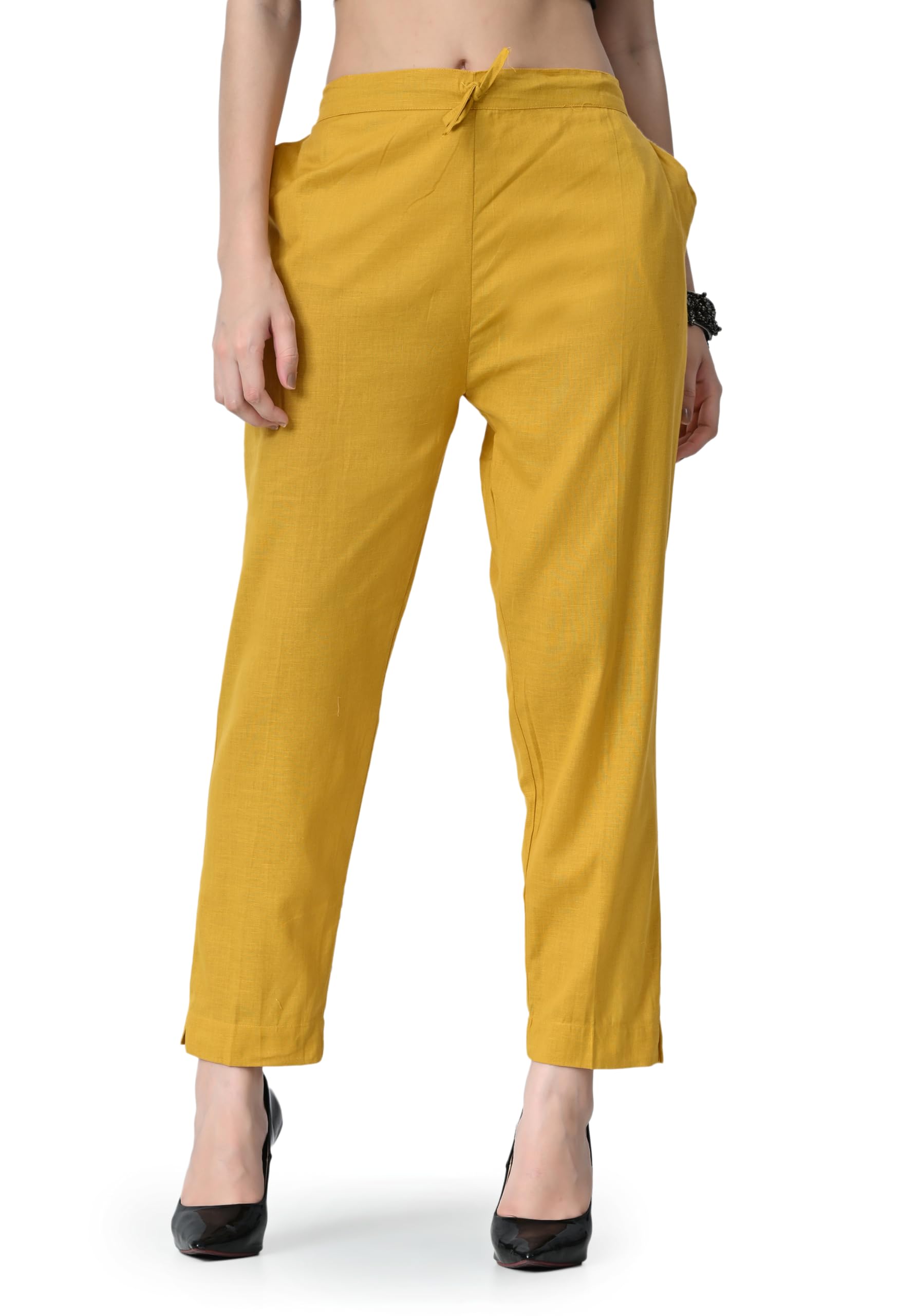 maurya Women Pant Stretchable Half-Elasticated Waist Regular Slim Fit Trouser, Pocket Pants for Office School Formal Casual Daily Use (MPT GP 2)-picture-8