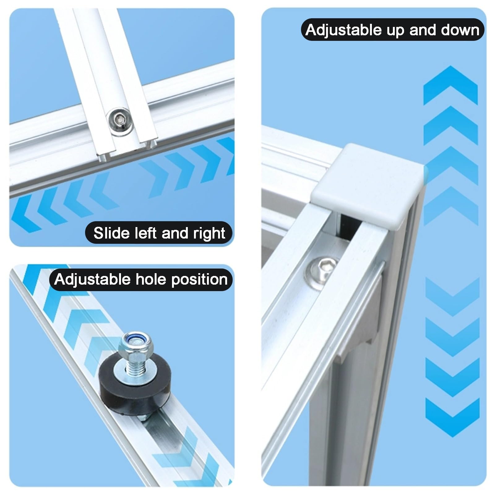 Soporte Aire Acondicionado Exterior con Almohadilla Amortiguadora, Hasta 180 Kg, Soporte de Suelo de Aluminio Resistente para Unidades 3P