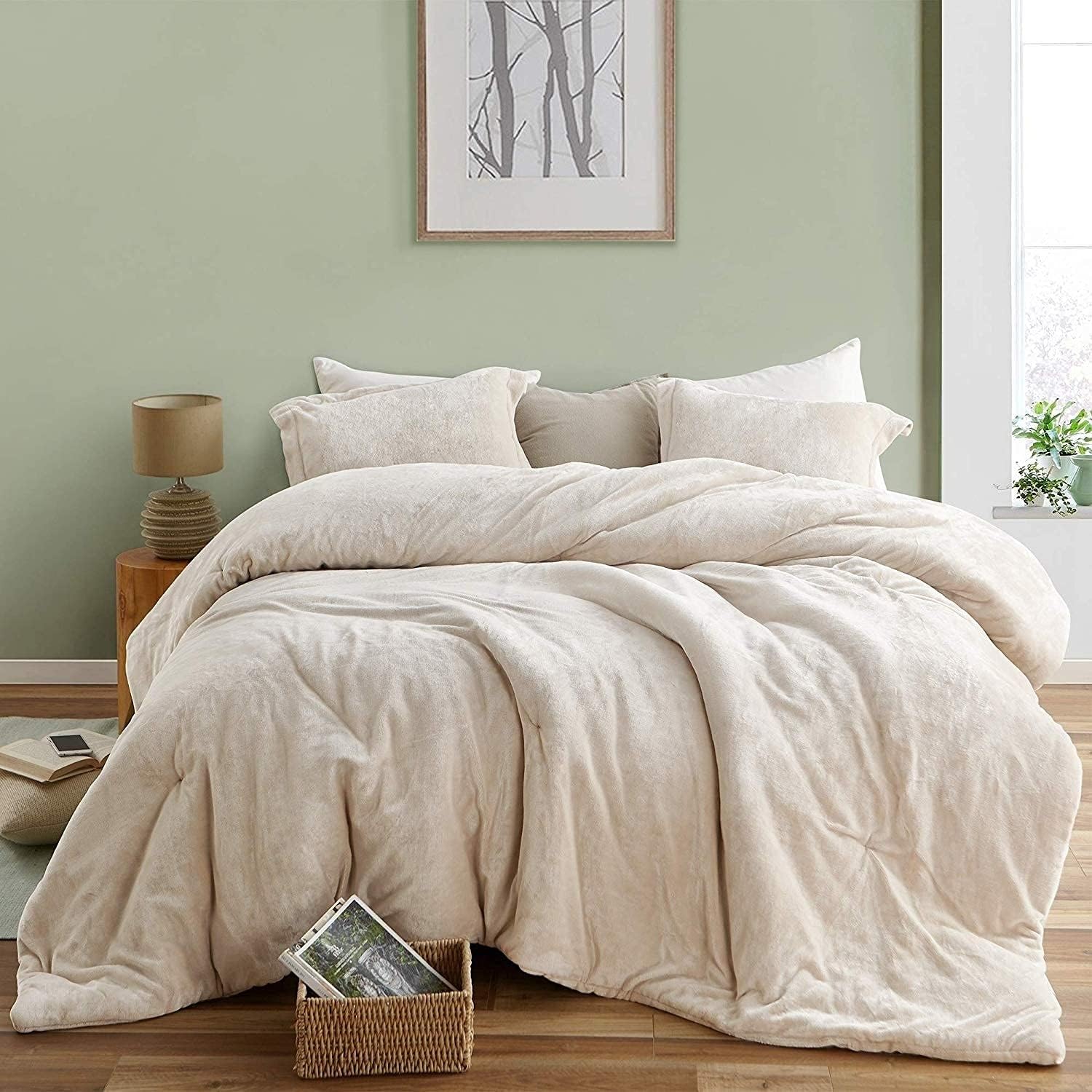 Byourbed The Original Plush Coma Inducer Almond Milk Oversized Comforter Set Off-White King