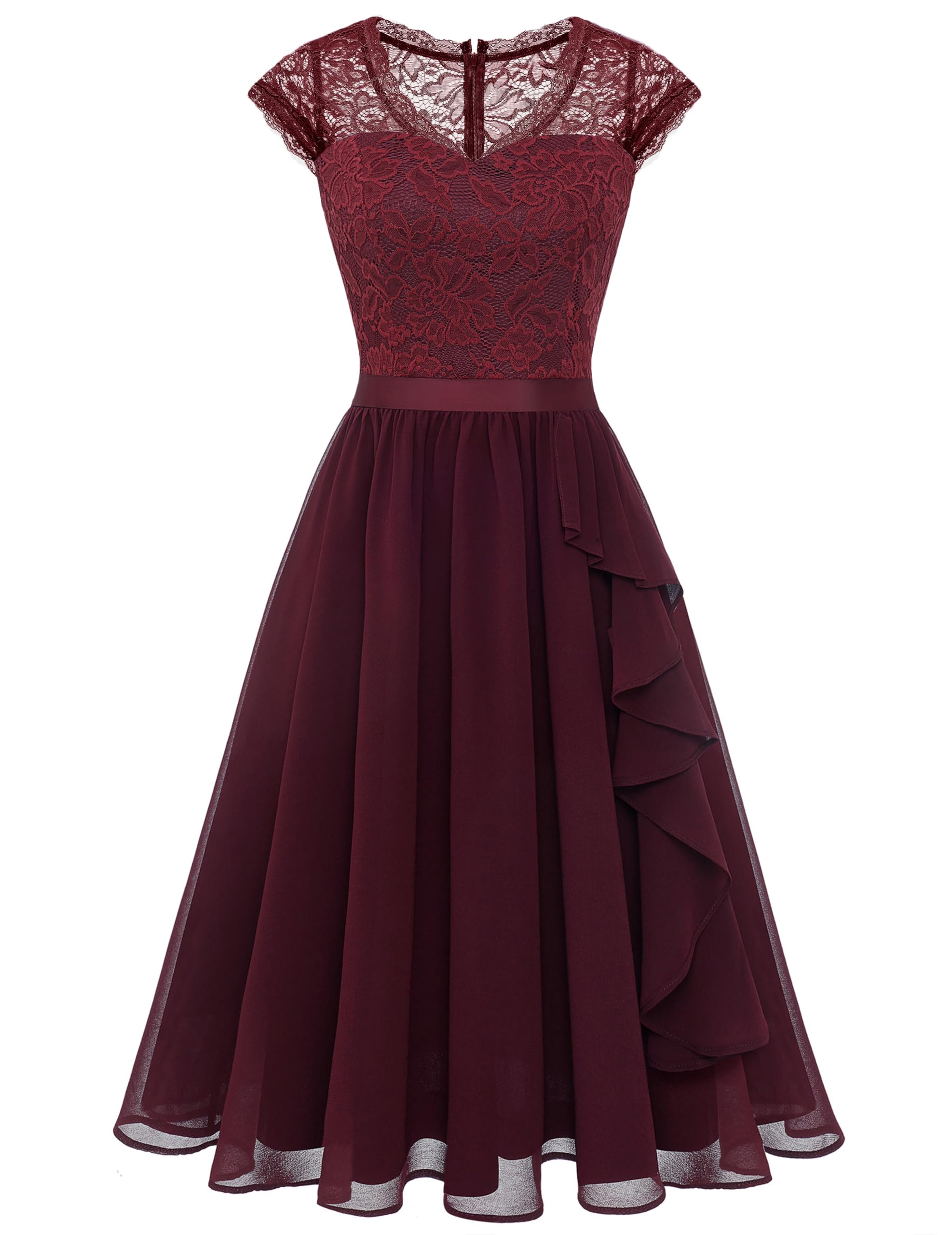 Wedtrend Women's Bridesmaid Dresses Short Prom Dress Ruffle Semi Formal Cocktail Dresses Floral Homecoming Dress