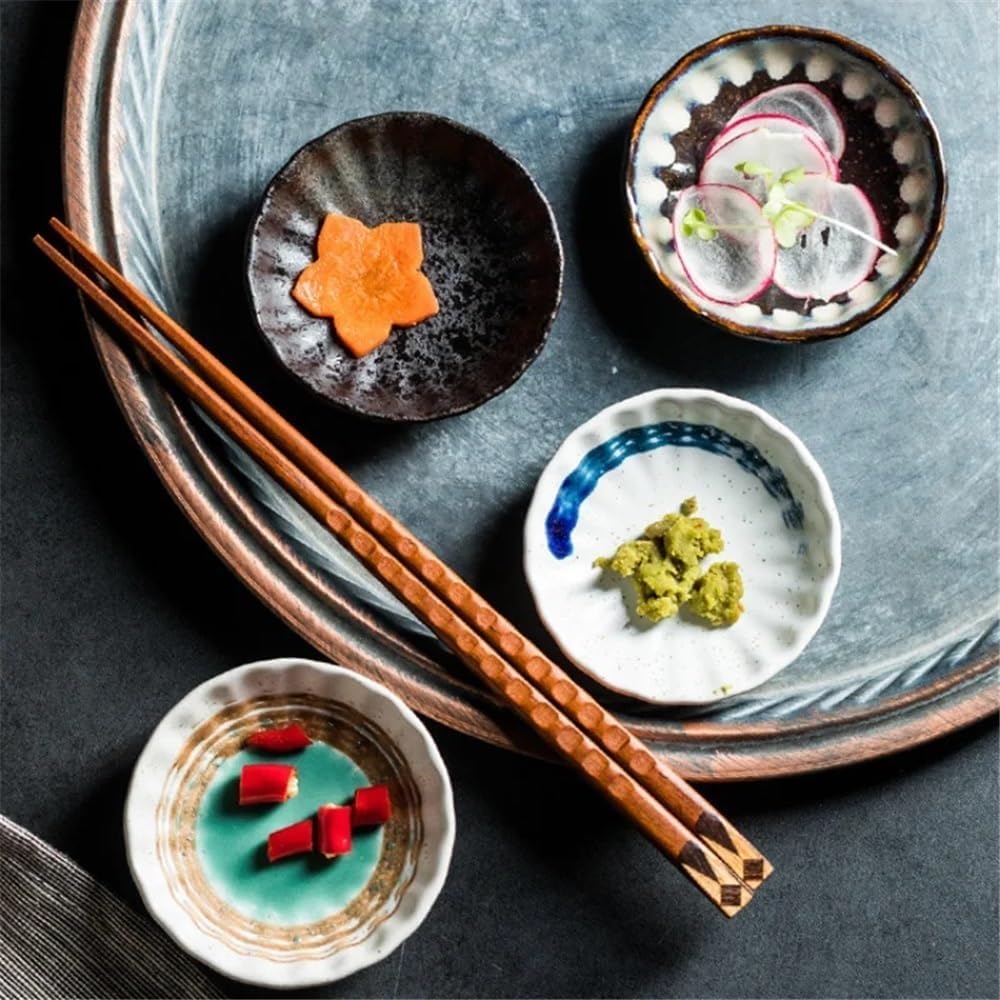 Bowl for Sauce Retro Ceramic Seasoning Plate Home Snack Hotel Restaurant Hot Pot Sauce Dish Flavor