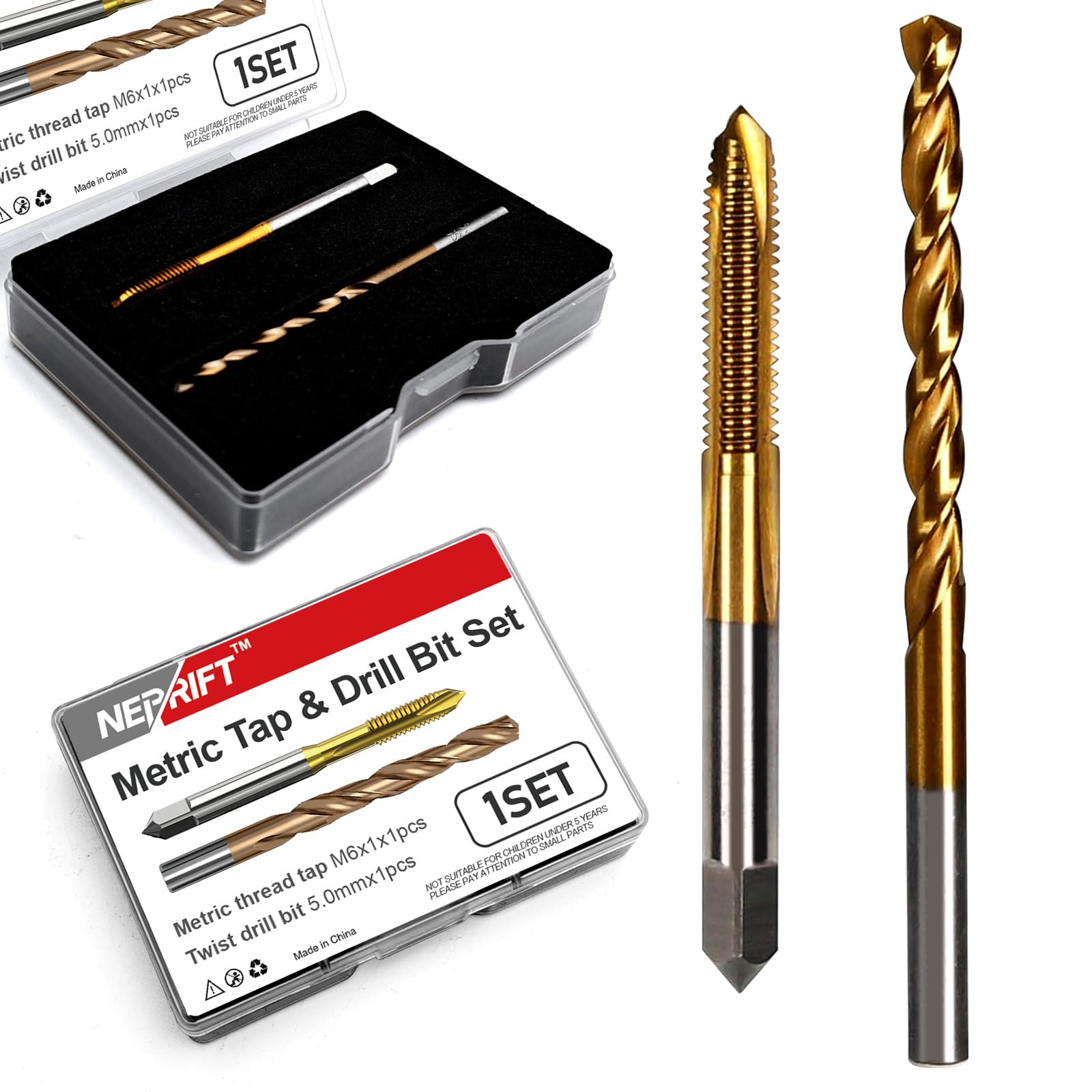 Tap & Drill Bit Set - HSS & Cobalt for Metalworking -10 Tap & Drill Bit Set - HSS & Cobalt for Metalworking -10