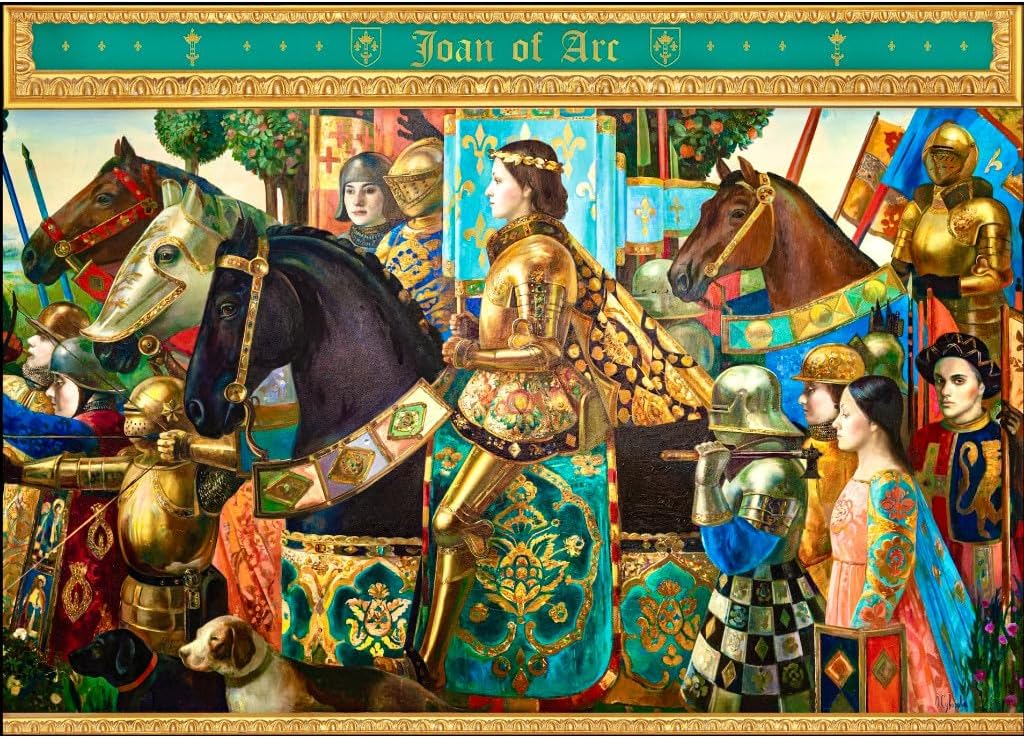 Art & Fable Puzzle Company Joan of Arc by Olga Suvorova 1000 Piece Fine Artwork Premium Adult Jigsaw Puzzle - Perfect for Game Nights, Gifting, and Family Fun
