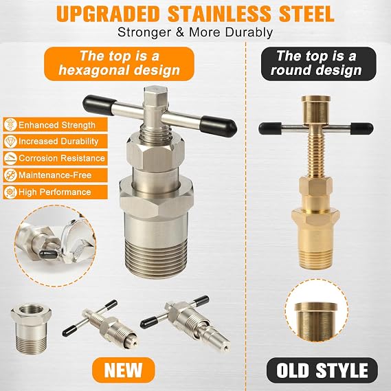 Wells Sinkware Olive Remover Puller Tool for 1/2 inch 1 inch Plumbing Tools Compression Sleeve Puller Tool 303 Stainless Pipe Olive Puller Ferrule Puller