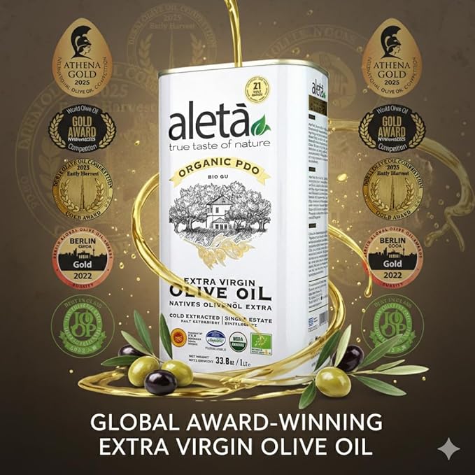 Aceite de Oliva Extra Virgen Orgánico, 1 Lt, Pack de 2 miniatura 8