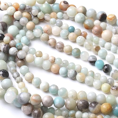 Miniatura 126 de Cuentas redondas sueltas de obsidiana negra de 0.236 pulgadas, cuentas de gemas naturales, cuentas de piedra energética de cristal para hacer joyas