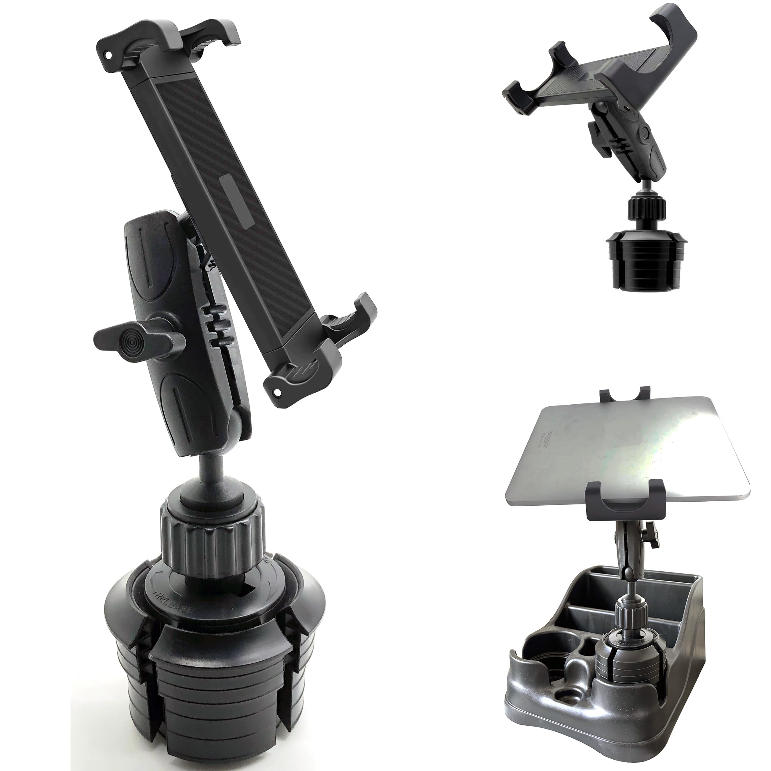 ChargerCity HDX-2 Car SUV Truck Drinks Beverage Cup Holder Mount for All Smartphones & Tablets Like iPad Pro Air Mini iPhone Max Galaxy Tab Fold S23 14 15 Ultra Max Pro (Fits Home Theater Recliner)