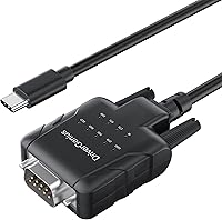 Vista 8 de DriverGenius Convertidor de adaptador industrial USB tipo C a serie RS232 DB9 con 9 x LEDs - Win1110, MacOS