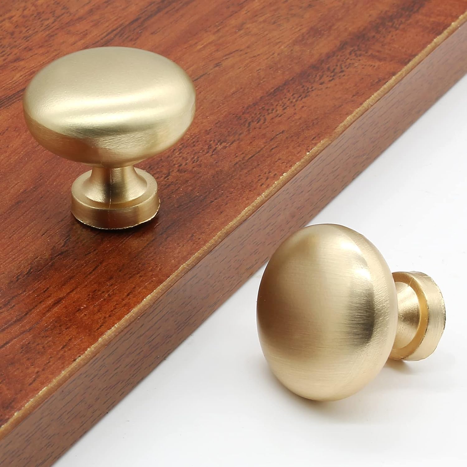 Luomorgo 5 Pack Gold Cabinet Knobs Round Kitchen Cabinet Door Knobs Drawer Knobs Round Drawer Handles for Bathroom Closet Dresser