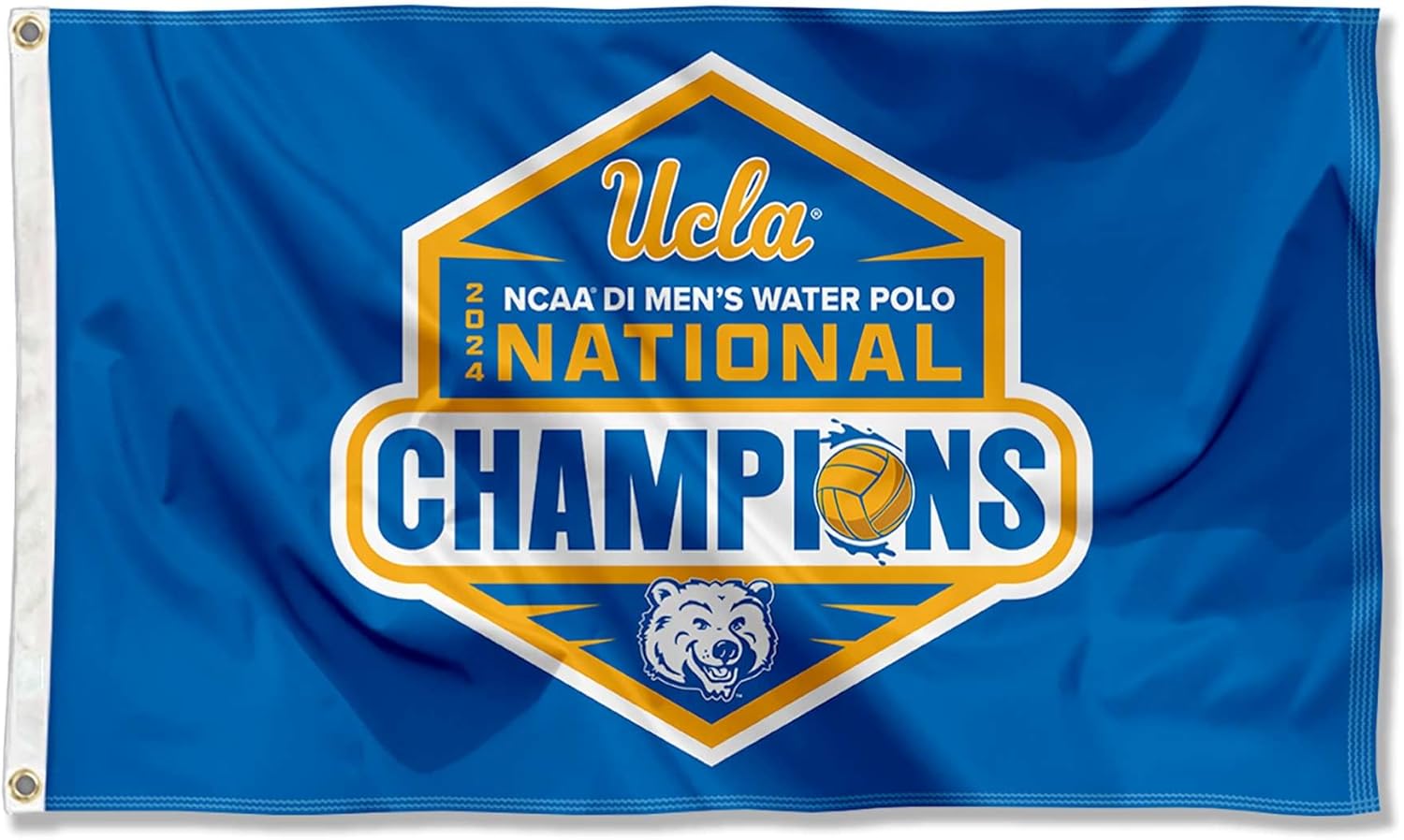 College Flags & Banners Co. Bruins Men's Water Polo 2024 Champions 3x5 Grommet Flag