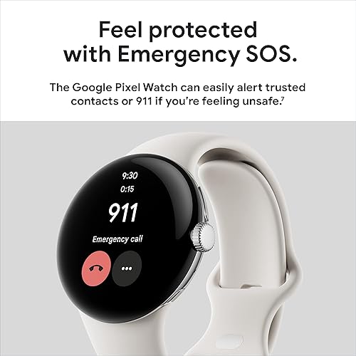 Vista 10 de Google Pixel Watch 1st Gen (Previous Model) - Android Smartwatch with Fitbit Activity Tracking - Heart Rate Tracking Watch - Matte Black Stainless