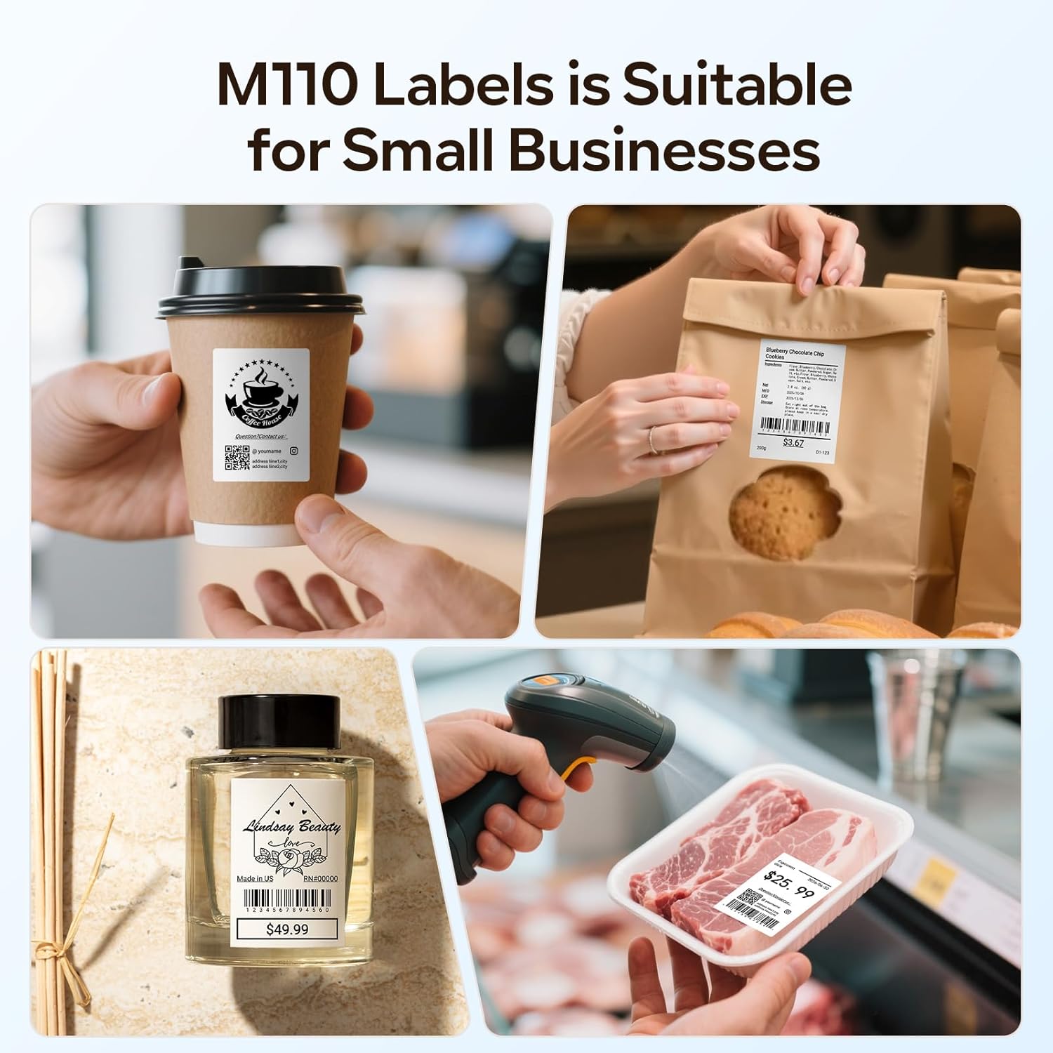 Phomemo Thermal Label Paper for M110 M200 M120 M220 M150 M250 M260 M108 M100 Label Printer, Self-Adhesive Thermal Paper for Clothing, Retail, Mailing, Barcode, White Sticker Labels, 40mm x 60mm - Image 4