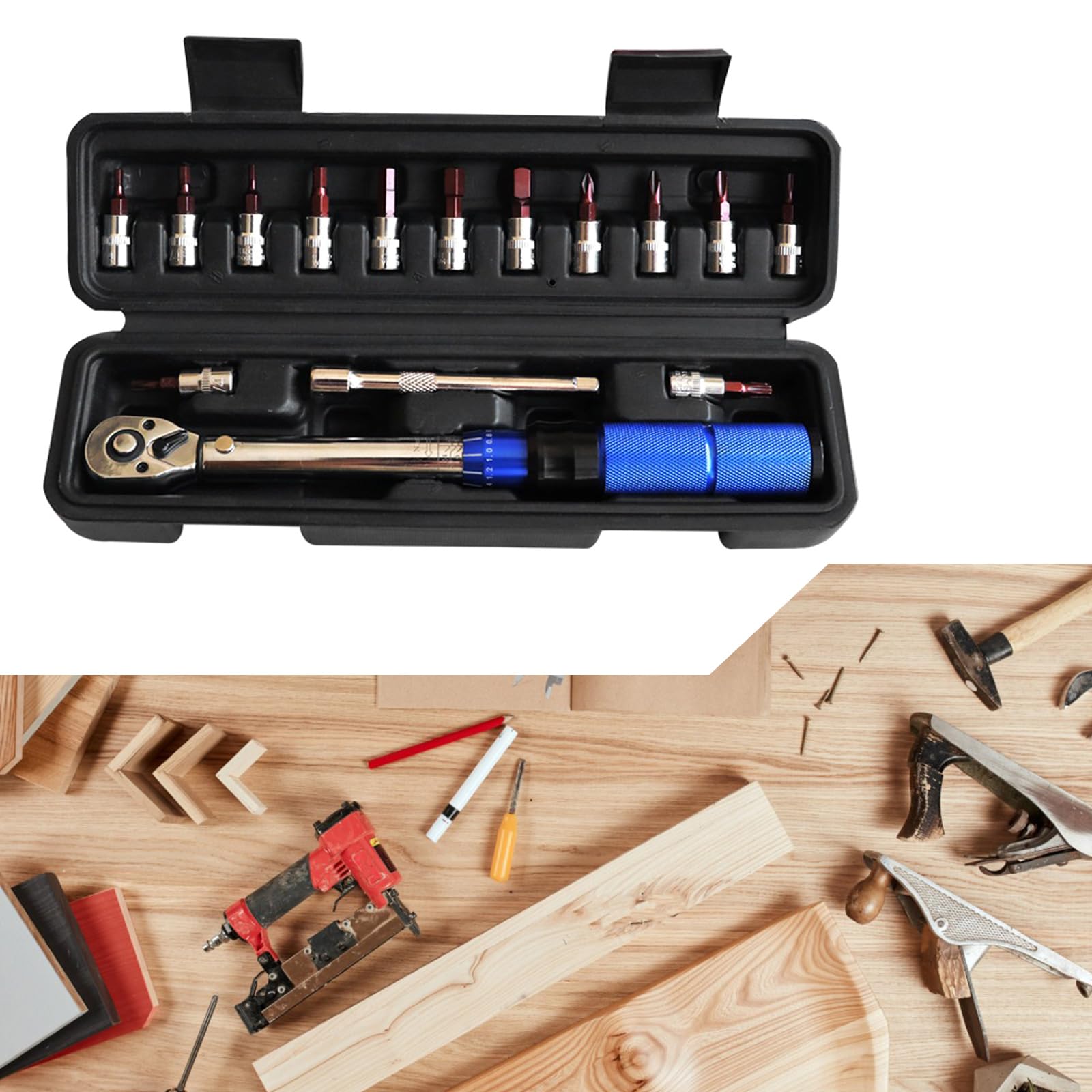 Shurhome Torque Wrench Bike Repair Spanner Adjustable Bicycles Repair Tools Maintenance For Road & Mountain Bikes