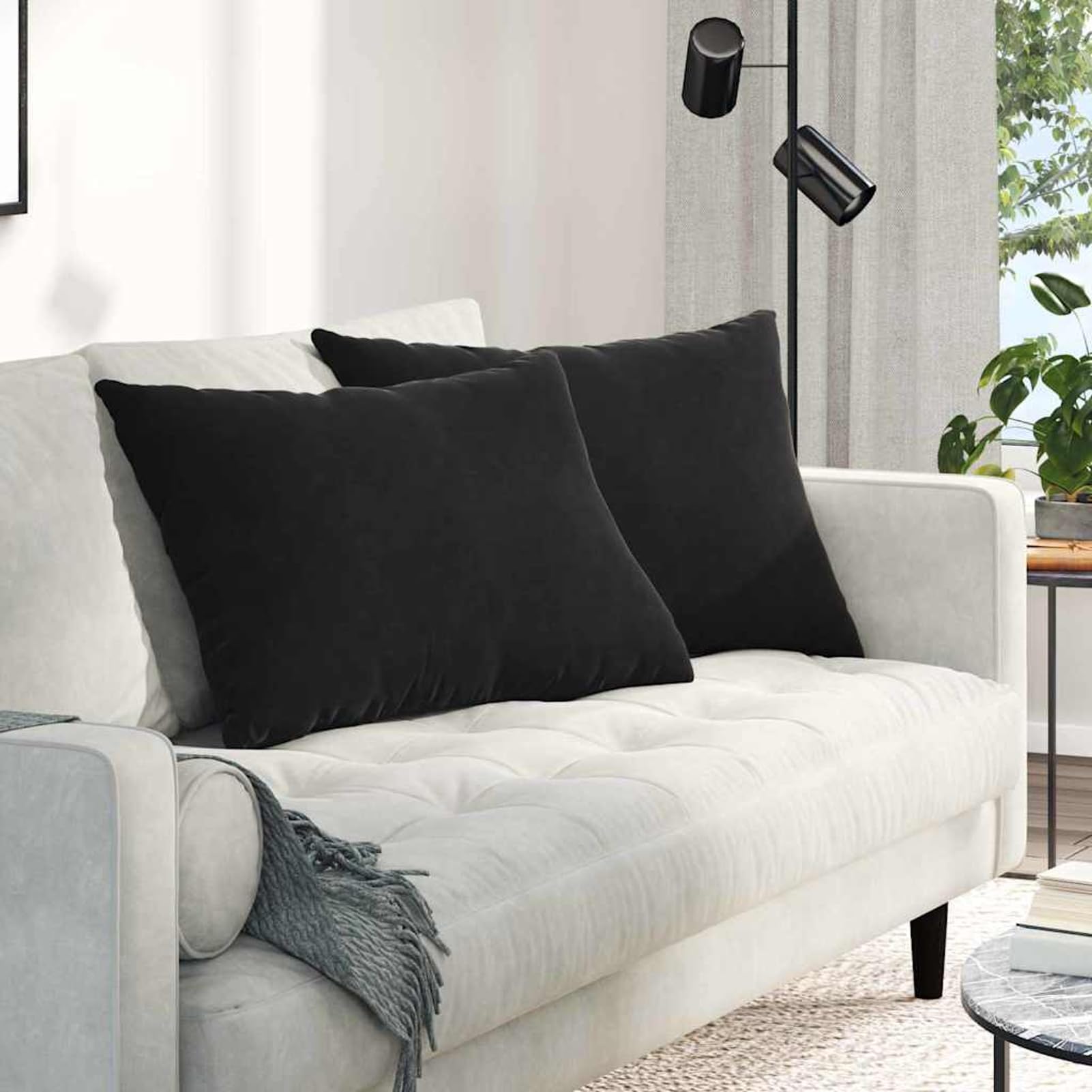 Coussins canapé velours côtelé pour un salon cocooning et chaleureux au quotidien