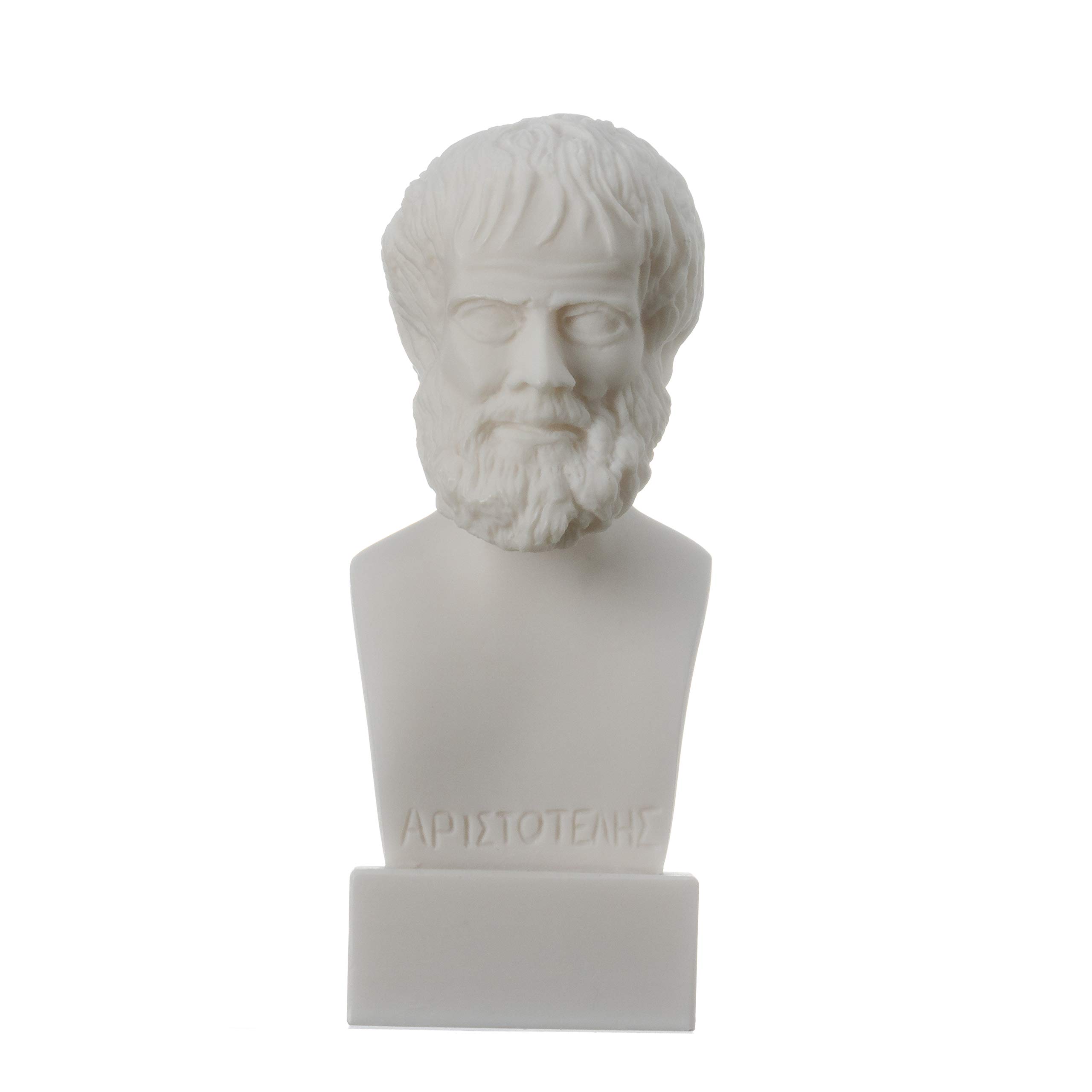 BeautifulGreekStatues Aristotle Greek Philosopher in Ancient Greece Alabaster Statue Bust 5.5 Inches