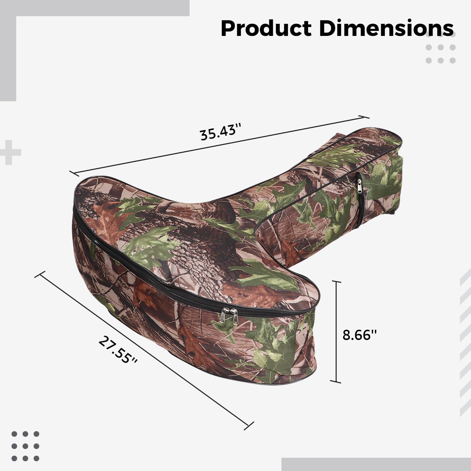 Étui souple pour arbalète, sac de transport souple avec sangle de sac à dos, ajustement universel, sac d'arbalète en forme de T réglable pour la pratique de la chasse, 91,4 x 71,1 x 22,9 cm