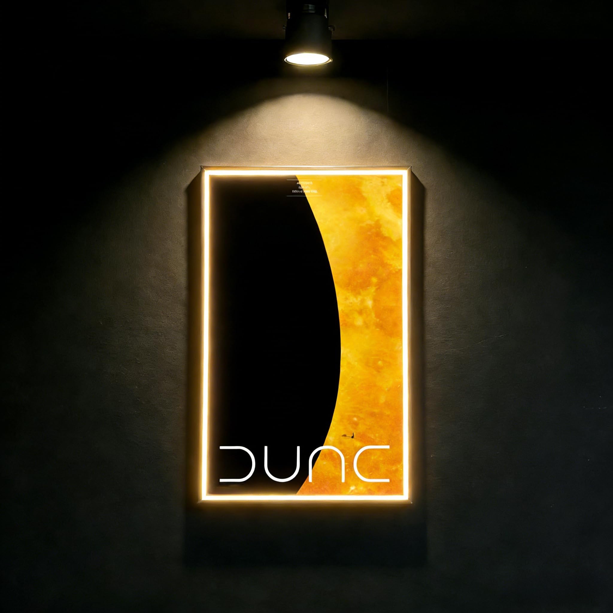 LED Light Wall Display Frame for Lego 10327 Dune Ornithopter, Illuminated S-Class Mirror Wallboard with Aluminum Frame (Model Not Included)