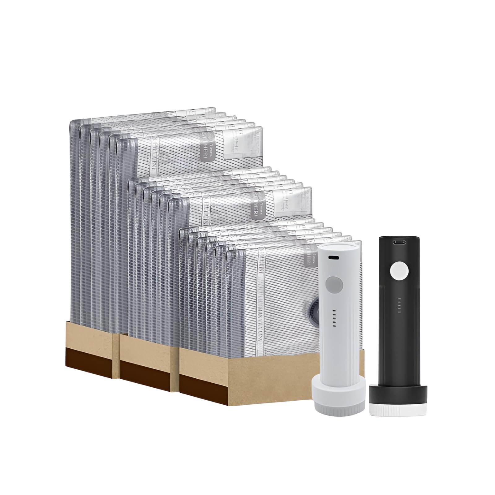 Convenient Travel Goods, Clothes Compression Bag, Vacuum Storage Pack Set, USB Rechargeable, Cordless Electric Pump Included, Automatic Suction with One Button, 6 Pieces, 12 Pieces, 15 Pieces