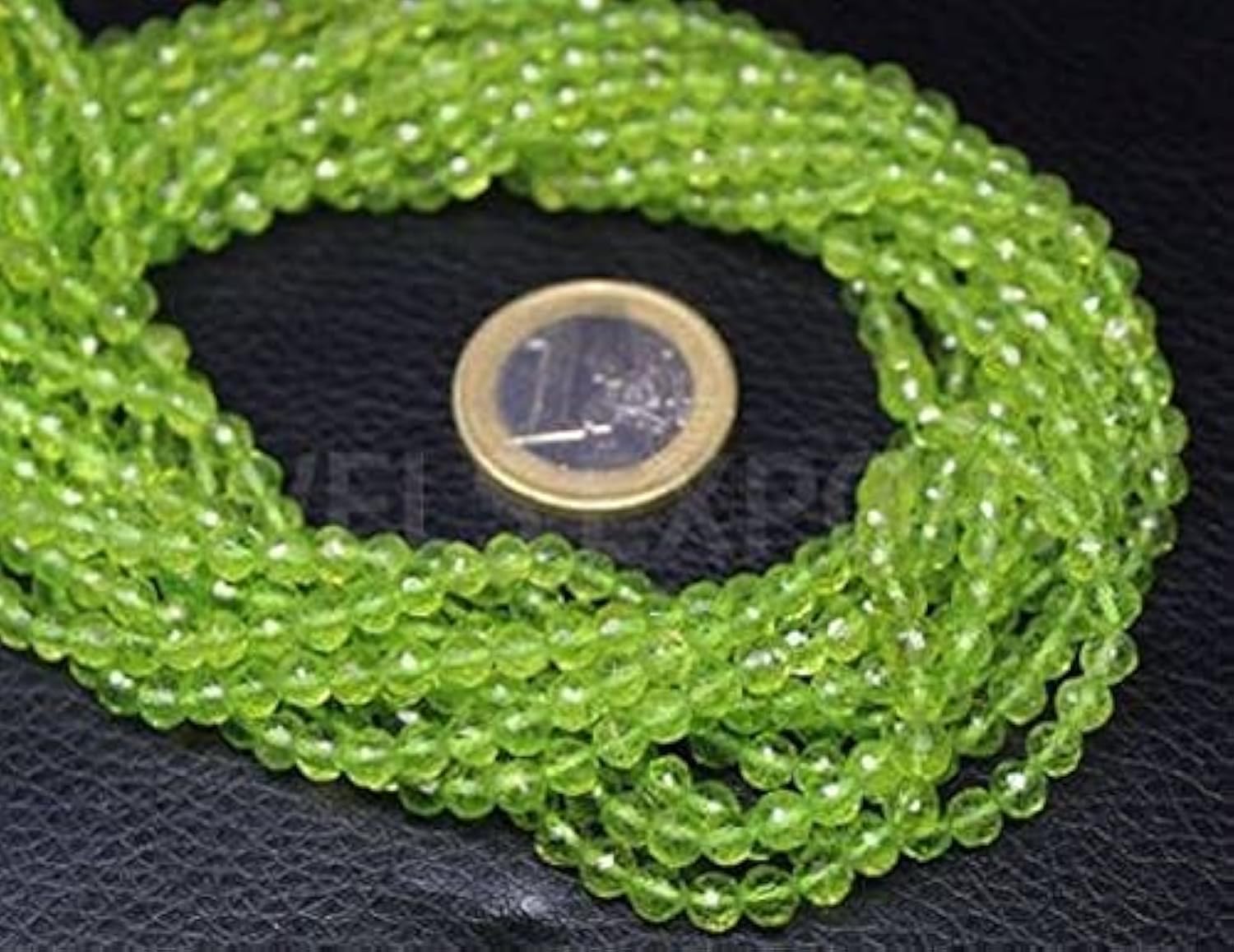 Péridot vert d'Arizona, perles rondelles de 3mm pour enfilage et loisirs créatifs