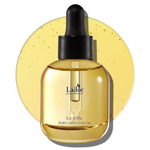LA'DOR Hair Perfume Oil for Dry Damaged Hair - Anti Frizz Nourishing Fragrance Gloss Oil Serum Leave-In Conditioner Hold Curls & Waves Sulfate Paraben Alcohol Free 1 Fl Oz La Pitta Korean Haircare - 01 La pitta