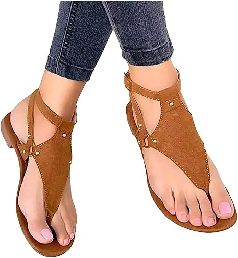 Amazon.com: Women's Flat Sandals Backstrap Sandal with Concealed Orthotic Arch Support Thong 