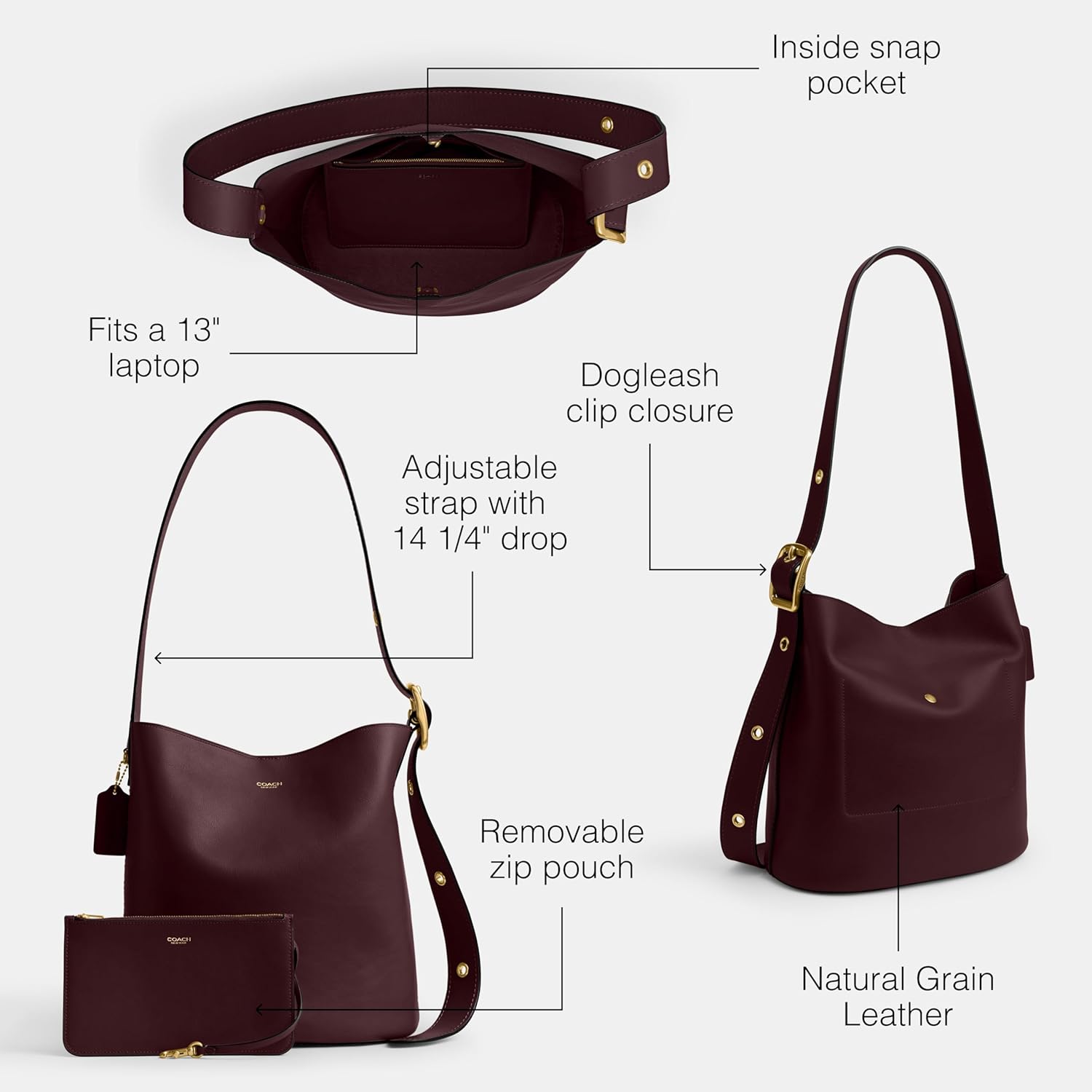 Coach Bleecker Bucket Bag - Image 3