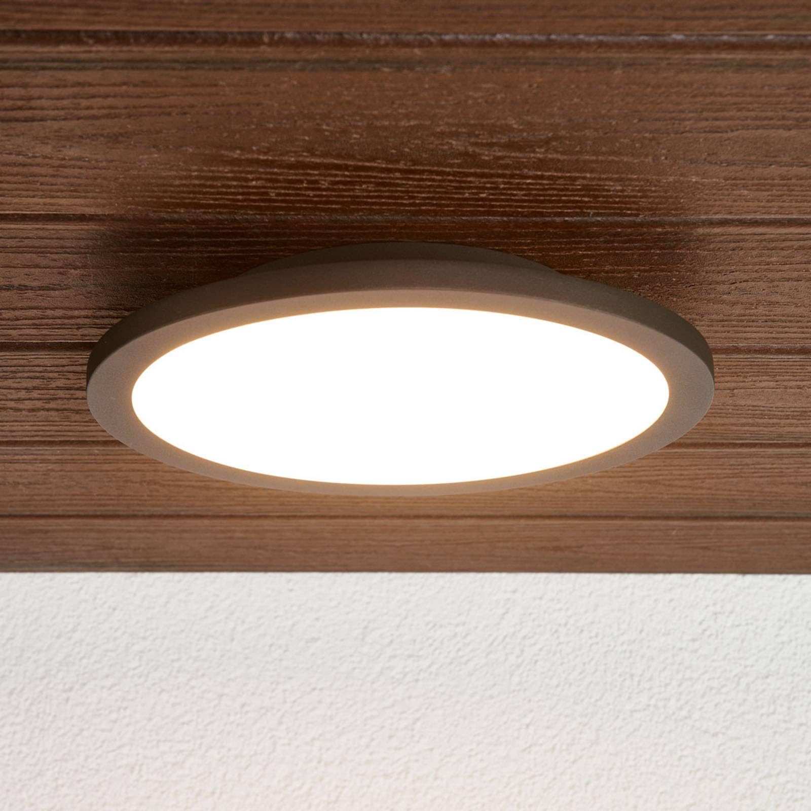 Lucande Plafoniere LED con sensore di movimento (Moderno) colore Nero, in Alluminio lampadina inclusa lampada da esterni per giardino terrazzo balcone e casa plafoniera