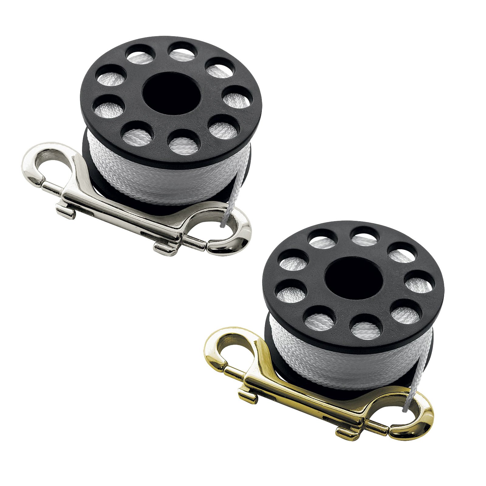 SCUBAPRO Mini Reel Small con moschettone Doppio in Acciaio Inox (ca. 15 Metri).
