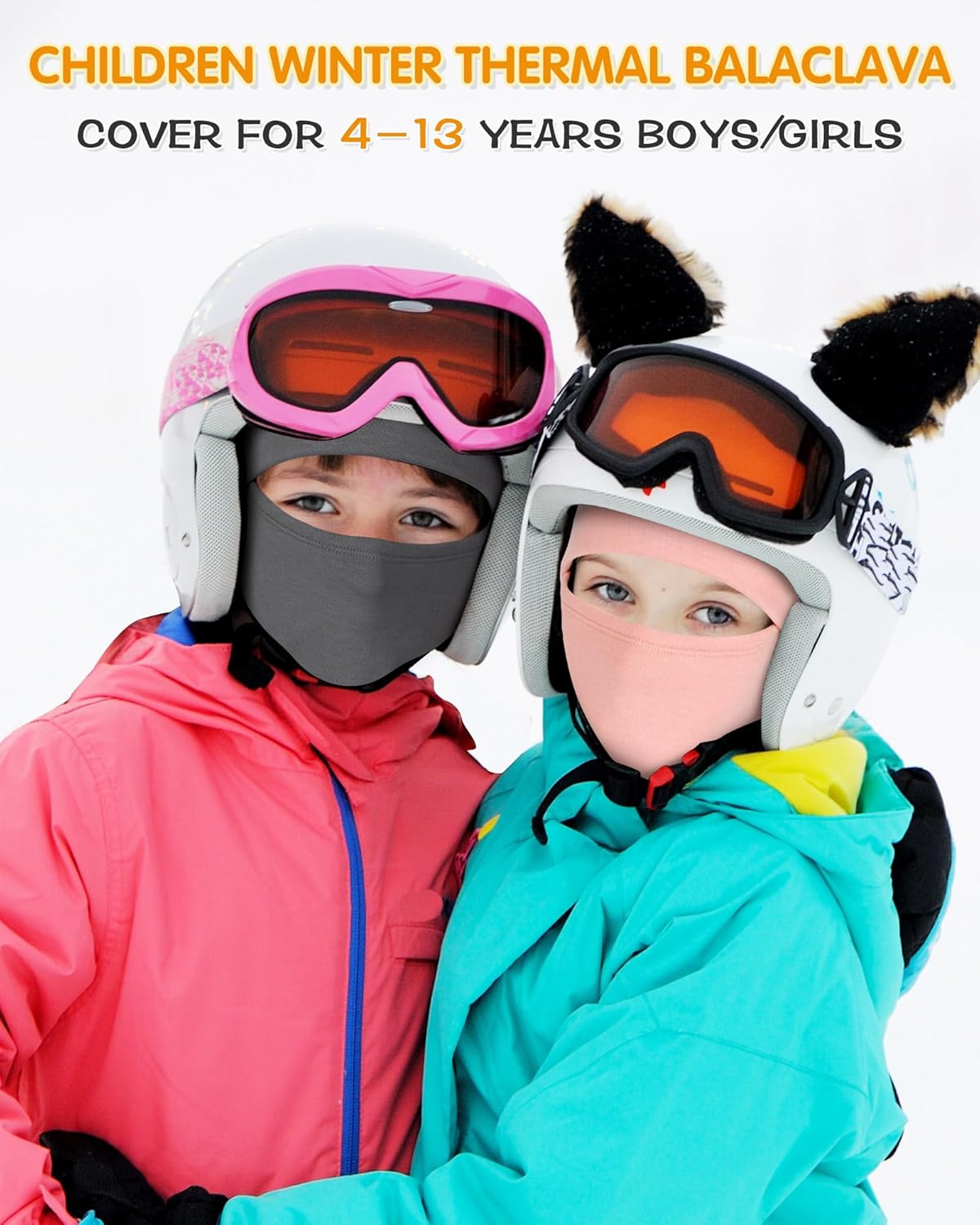 Kids Balaclava Ski Mask, Modal Wool Blend Soft Face Mask for Boys & Girls, Windproof Full Face Cover for Cold Weather - Image 6