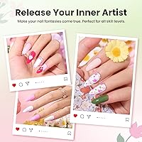 Vista 14 de Beetles - Juego de 6 pinceles de gel para arte de uñas, diseño de esmalte de gel, herramientas de pintura con pincel plano, pincel ovalado, pincel